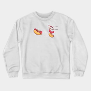 Hot dog ingredients Crewneck Sweatshirt